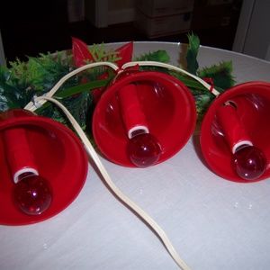 VTG Christmas Cluster Red Bell Lights RARE(SOLD)